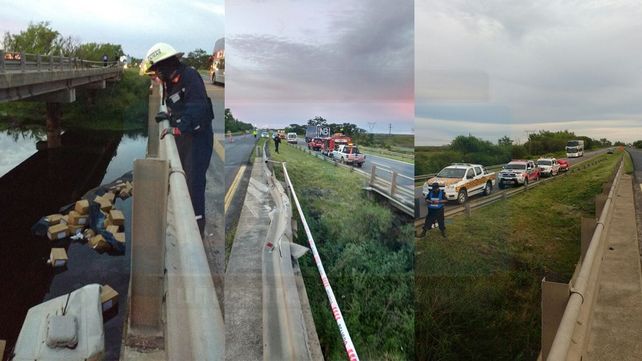 Rescataron el cuerpo del camionero que cayó con su camión a un arroyo