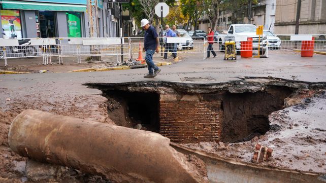 El caño dañado fue retirado el mismo día de la fuga.