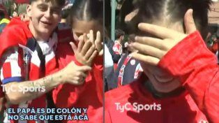 Amor sin colores: un hincha de Unión llevó a su novia ¡de Colón! al 15 de Abril