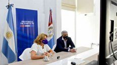 La ministra de Salud, Sonia Martorano, y el rector de la UNR, Franco Bartolacci. La ministra de Salud, Sonia Martorano, y el rector de la UNR, Franco Bartolacci.
