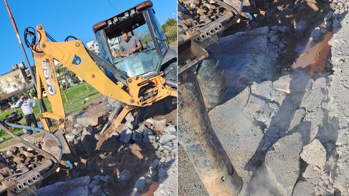 Barrios sin agua en Paraná: se rompió un caño de PVC