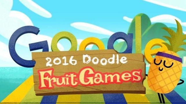 Siete juegos escondidos en el doodle de Google: los Frutijuegos de Río 2016
