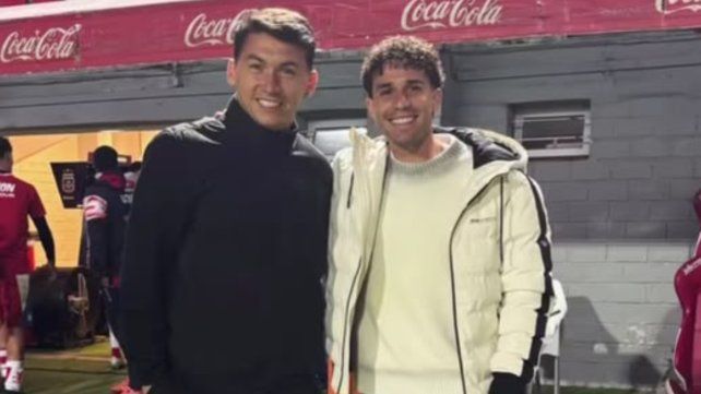 Mateo Del Blanco volvió a Santa Fe y pasó por Unión para reencontrarse con sus excompañeros