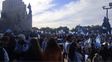 Festejos en el Monumento: una chica se cayó del puente del Pasaje Juramento
