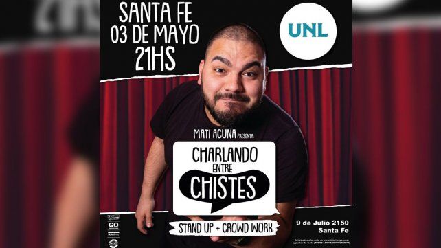 Mati Acuña se presentará en el Foro Cultural de la UNL el viernes 3 de mayo. Mati Acuña se presentará en el Foro Cultural de la UNL el viernes 3 de mayo.