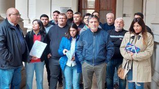 Los representantes de Festram en Casa de Gobierno