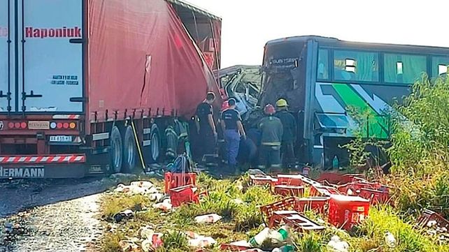 Un colectivo con pasajeros de Paraná