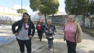 Nadia, Elizabeth, Silvia y Cristina, las mujeres cuidadoras de la plaza Yugoslavia.