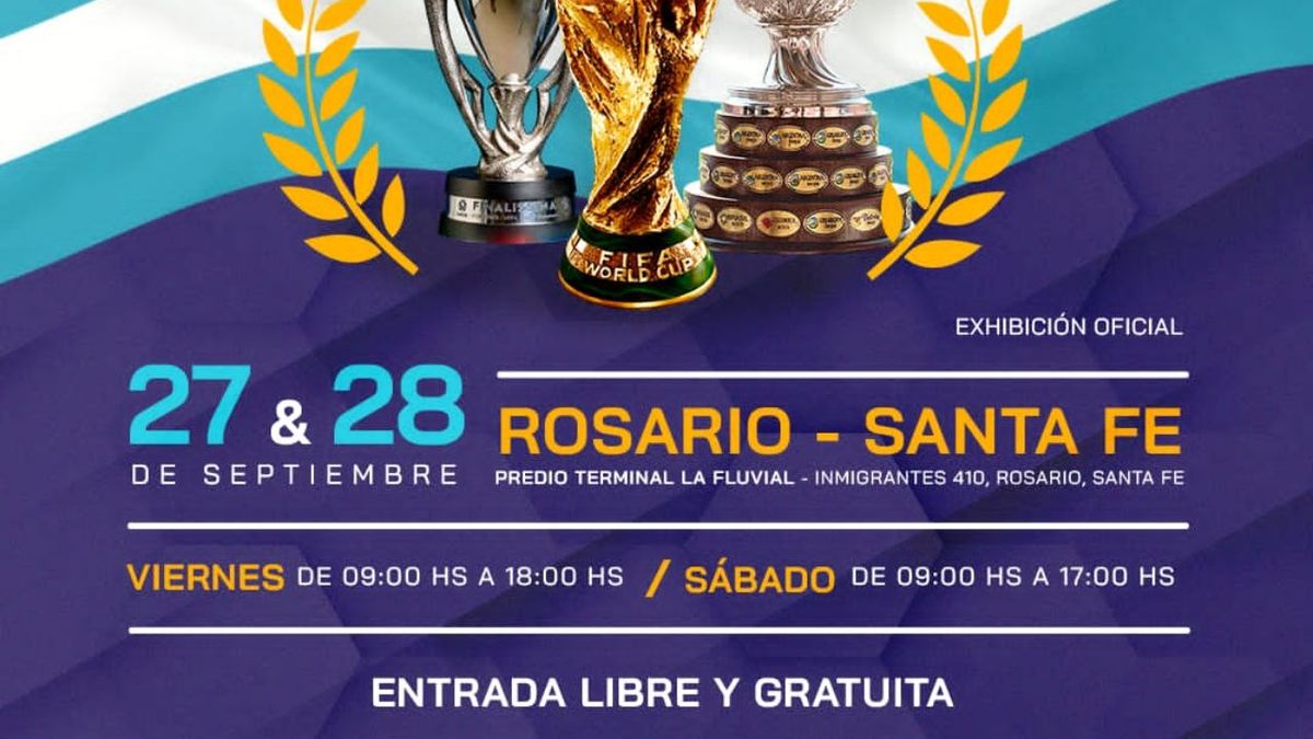 La Copa del Mundo llega a Rosario y se podrá visitar de manera gratuita