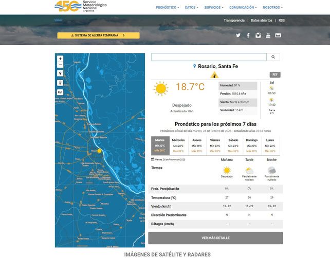 El tiempo en Rosario: martes con algunas nubes a la tarde y mucho calor