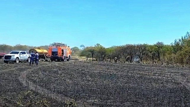 El fuego avanzó rápido sobre la soja de segunda en Basavilbaso.
