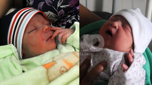 Benjamín y Daniela disputaron el título de primer bebé del año