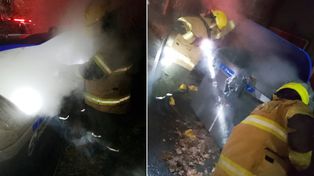 Bomberos debieron acudir a apagarlo.