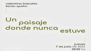 Este jueves se presenta Un paisaje donde nunca estuve