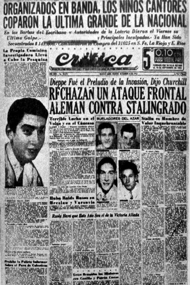 Los diarios de la época reflejaban el contexto internacional pero también la estafa de los niños cantores.
