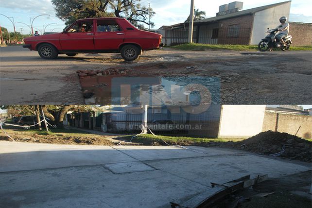 Taparon el pozo de Avenida Peñaloza y Azcuénaga, en barrio Los Ángeles