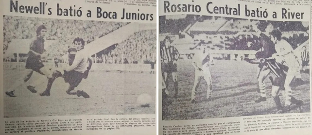 Las portadas de La Capital en 1971 cuando los leprosos derrotaron a Boca en Rosario y los canallas a River en Buenos Aires.