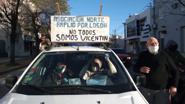 Una de las marchas que se realizó en 2020 en Reconquista a favor de la intervención de Vicentin.