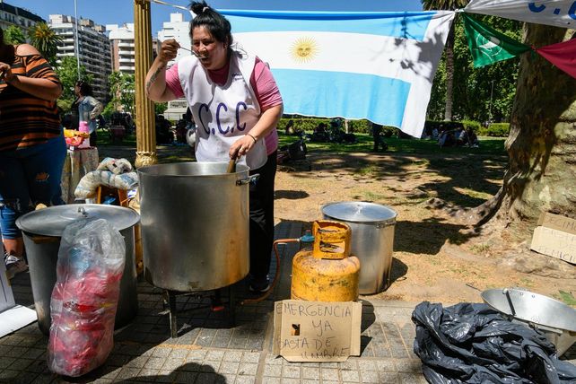 La Plaza San Martín fue el epicentro de una gran movilización de organizaciones sociales