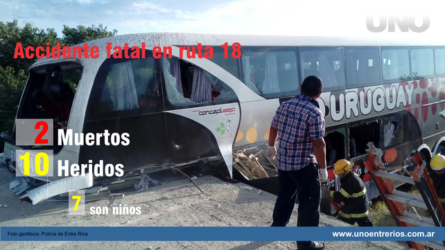 Chocó un colectivo que trasladaba niños a un campeonato de fútbol: tres muertos