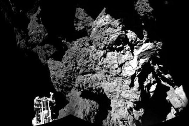 Misión Rosetta: Philae mandó la primera foto desde un cometa