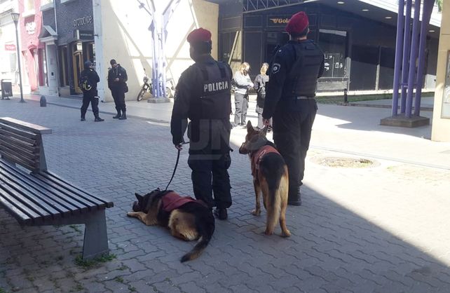 El municipio junto a la polic&iacute;a recorre La Peatonal realizando controles en comercios.