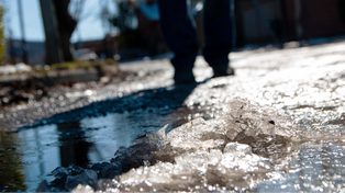 Hielo y escarchas en varios puntos del país por la ola de frío polar.