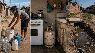 Datos de Indec: en dos años aumentó la cantidad de argentinos sin acceso a los servicios básicos
