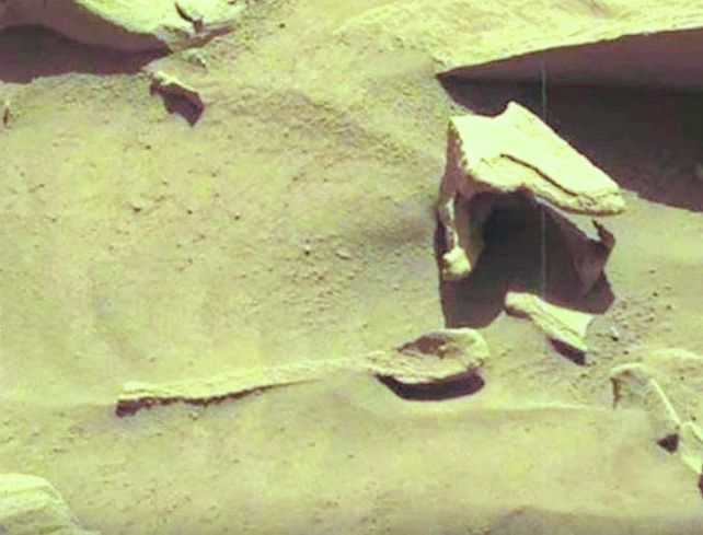 Sugestivo. La imagen tomada por el rover de la Nasa.