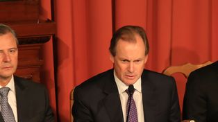 El gobernador Bordet junto al vice Adan Bahl.Foto Uno: Diego Arias