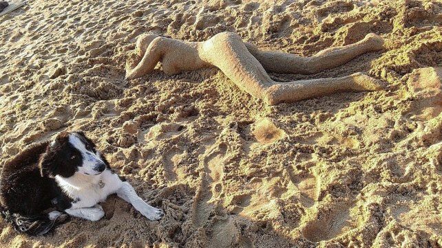 Con una escultura de arena un talentoso artista anónimo cautivó a los paranaenses