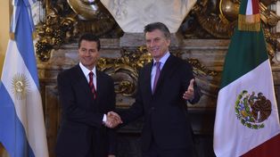 Macri y Peña Nieto alientan un tratado de libre comercio
