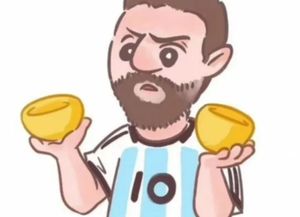Por qué fanáticos chinos dibujan a Messi con dos pancitos en la mano