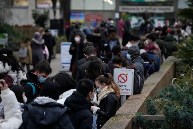 Largas filas en Londres