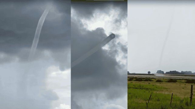 Trombas terrestres. El fenómeno fue reportado por distintos vecinos de la zona.