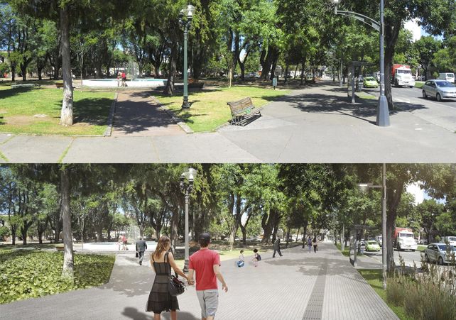 Imagen. Arriba la plaza en la actualidad