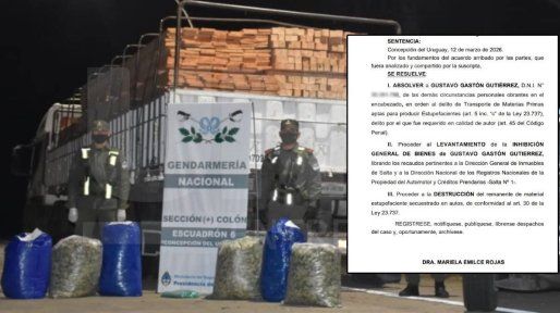La Justicia absolvió a un camionero que transportó 67 kilos de hojas de coca