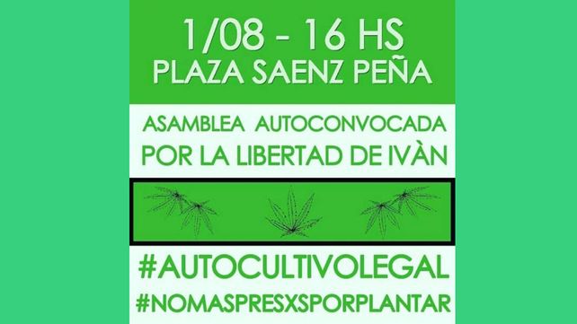 Asamblea y protesta por la detención de dos cultivadores de cannabis medicinal
