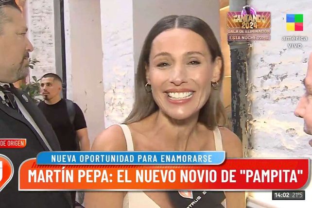 El móvil de Intrusos entrevisto a Pampita.