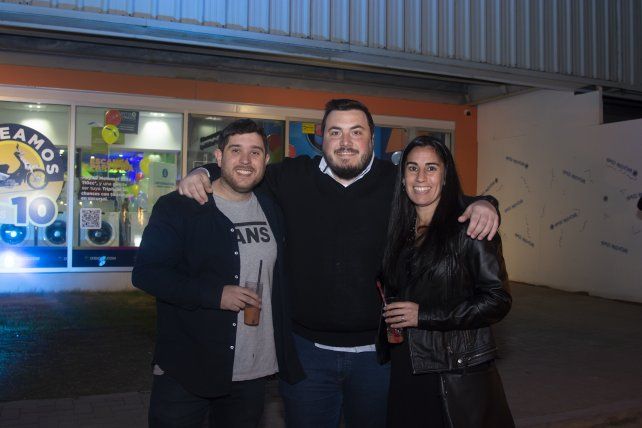 Matías López, Cristian Tournier y Xiimena Gorostiaga