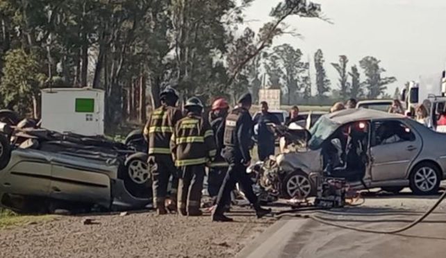 La imagen que dejó el fatal siniestro vial.