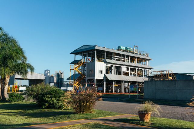 La planta de Rosario Bioenergy en el Parque Industrial de Roldán.