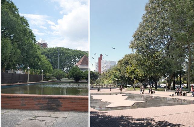 Debate por las reformas en la Plaza Colón: entre la puesta en valor y las críticas por la remoción de la histórica fuente