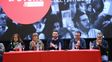 Conducción. Las autoridades del Partido Socialista santafesino, ayer en la capital provincial.