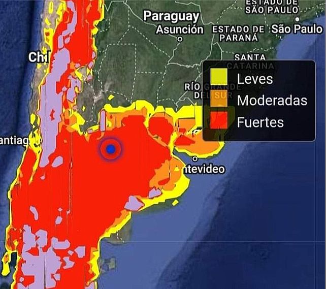 SMN: ingresó una masa de aire frío a la región