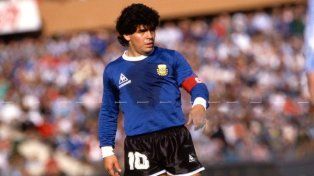 Copa América. Pelusa estuvo en el cotejo que Argentina perdió con Uruguay en 1987.