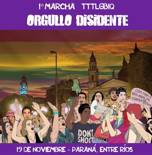 Se realiza en Paraná la primera Marcha del Orgullo Disidente