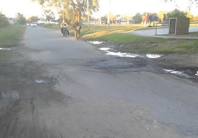 La calle está destruida en Chile entre Mendoza y Salta