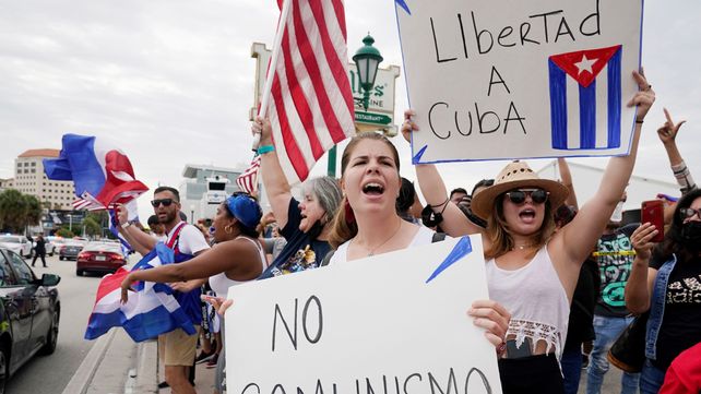 En Miami se realizaron varias manifestaciones en contra del gobierno cubano.