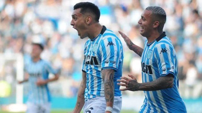 Nazareno Colombo celebró el primero de Racing.